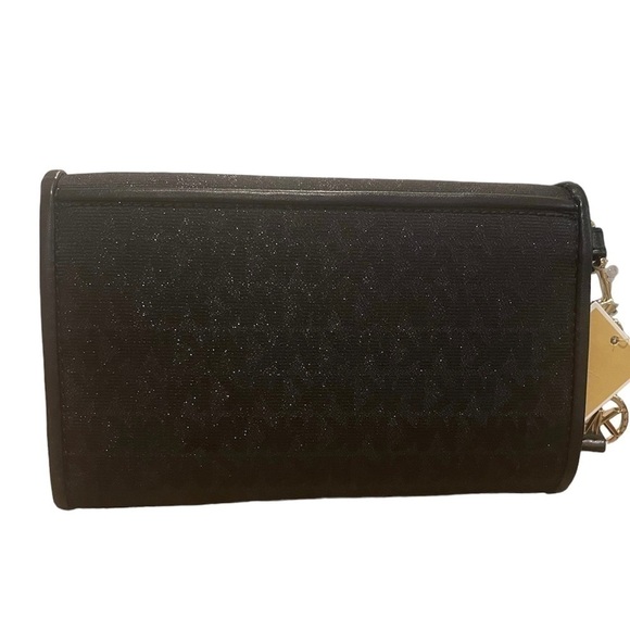 MICHAEL KORS Jet Set Large Flap Phone Wristlet Wallet Black - Picture 10 of 10